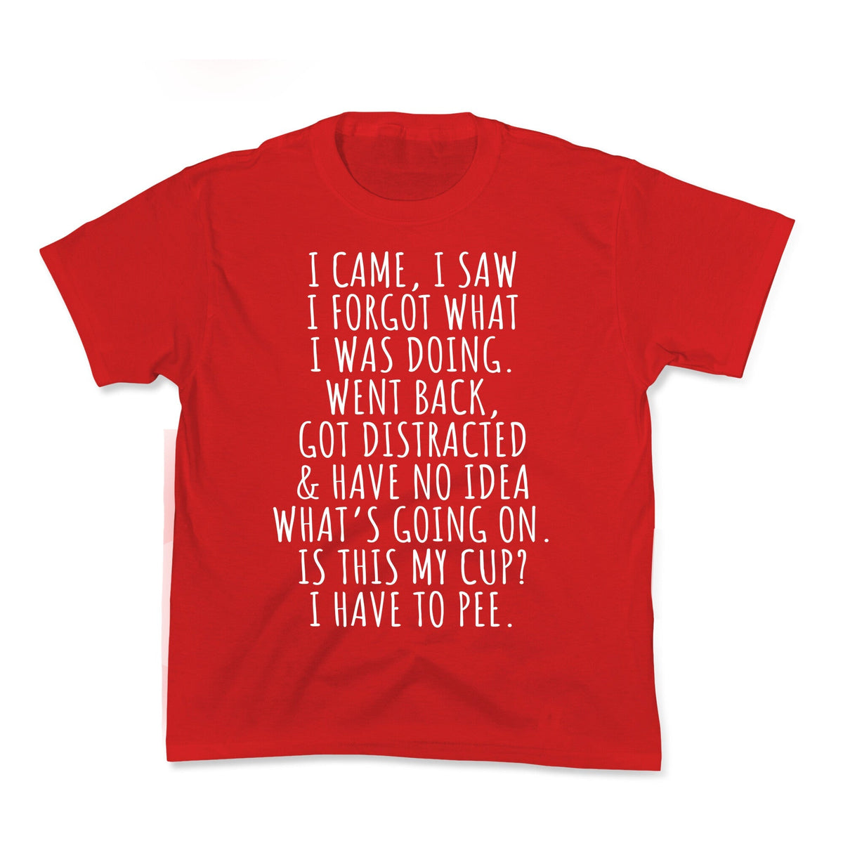 I Came I Saw I Forgot What I Was Doing Kids Tee Unisex