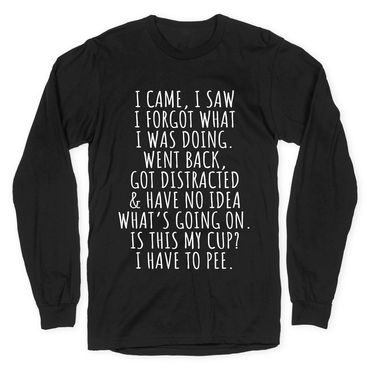 I Came I Saw I Forgot What I Was Doing Longsleeve Tee Unisex
