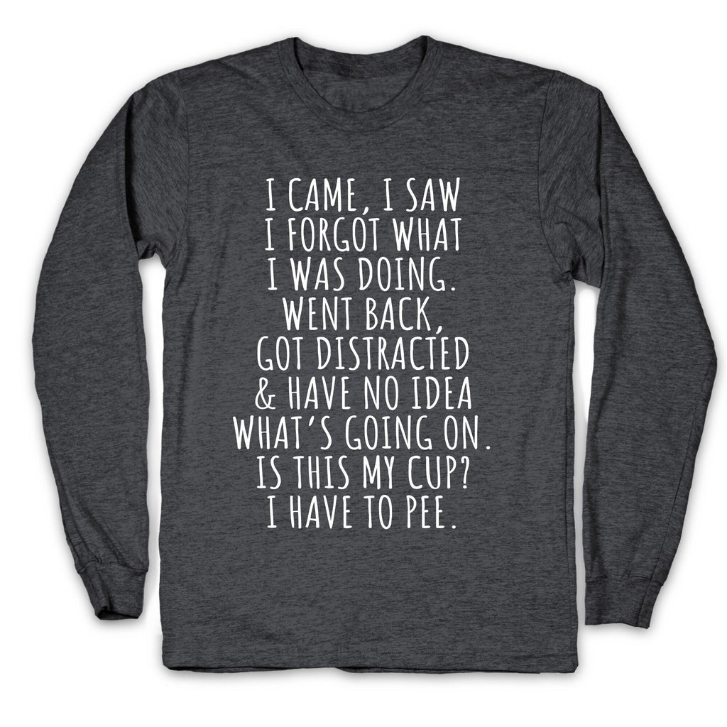 I Came I Saw I Forgot What I Was Doing Longsleeve Tee Unisex