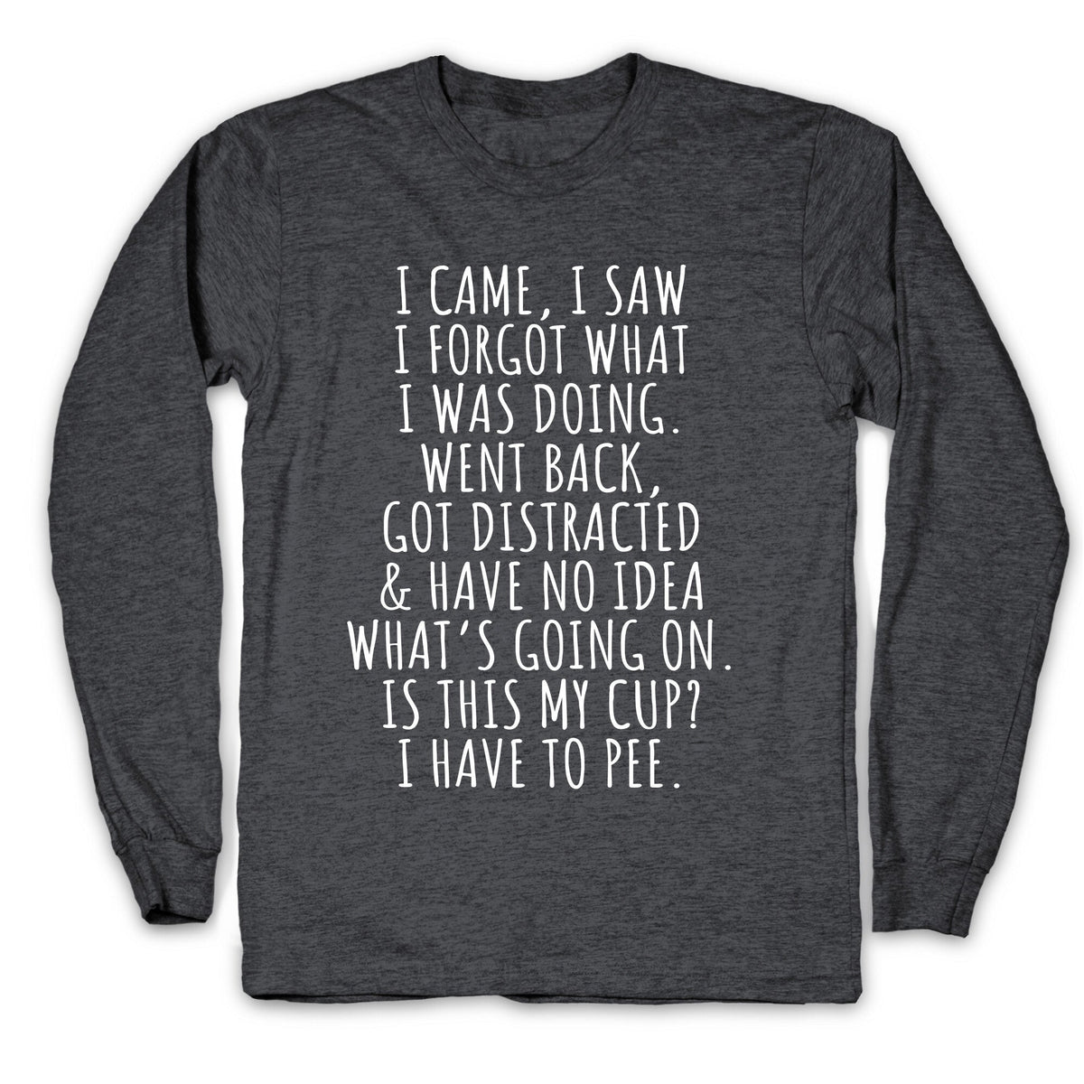 I Came I Saw I Forgot What I Was Doing Longsleeve Tee Unisex
