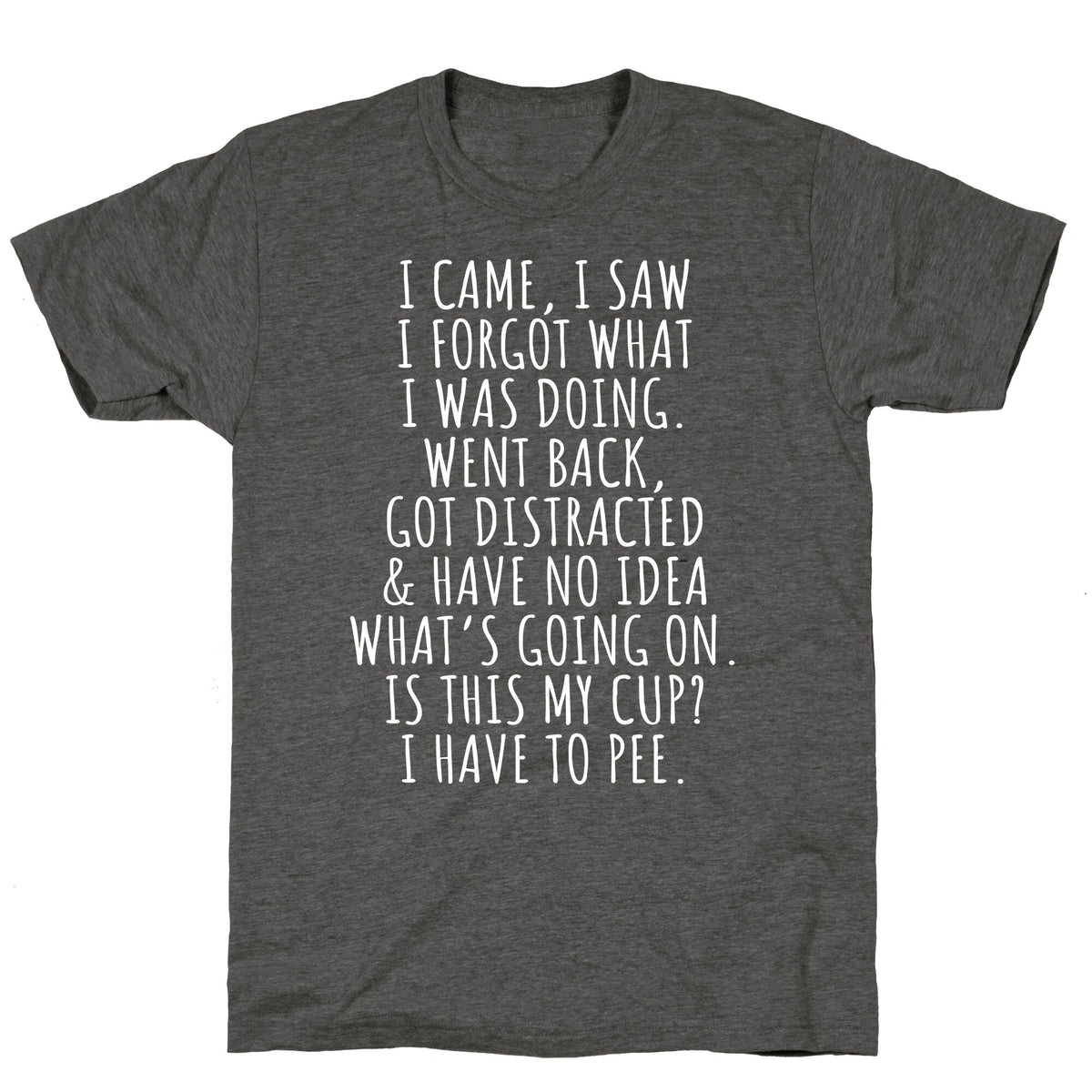 I Came I Saw I Forgot What I Was Doing Unisex Triblend Tee Unisex
