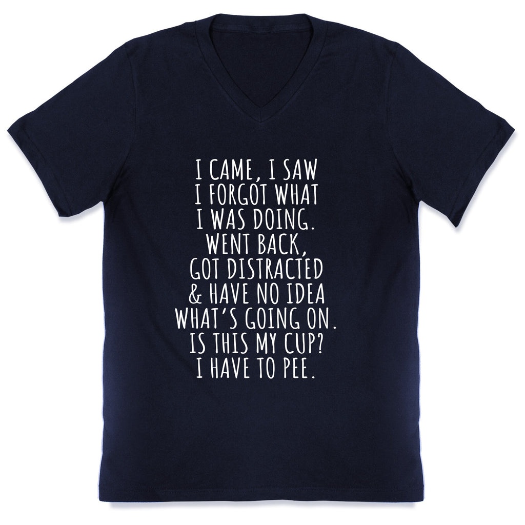 I Came I Saw I Forgot What I Was Doing V-Neck Unisex