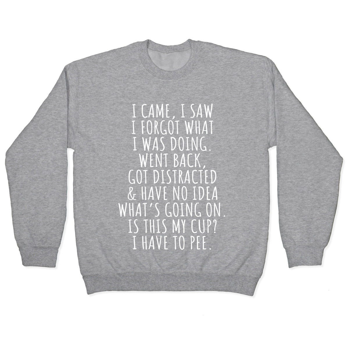 I Came I Saw I Forgot What I Was Doing Crewneck Unisex