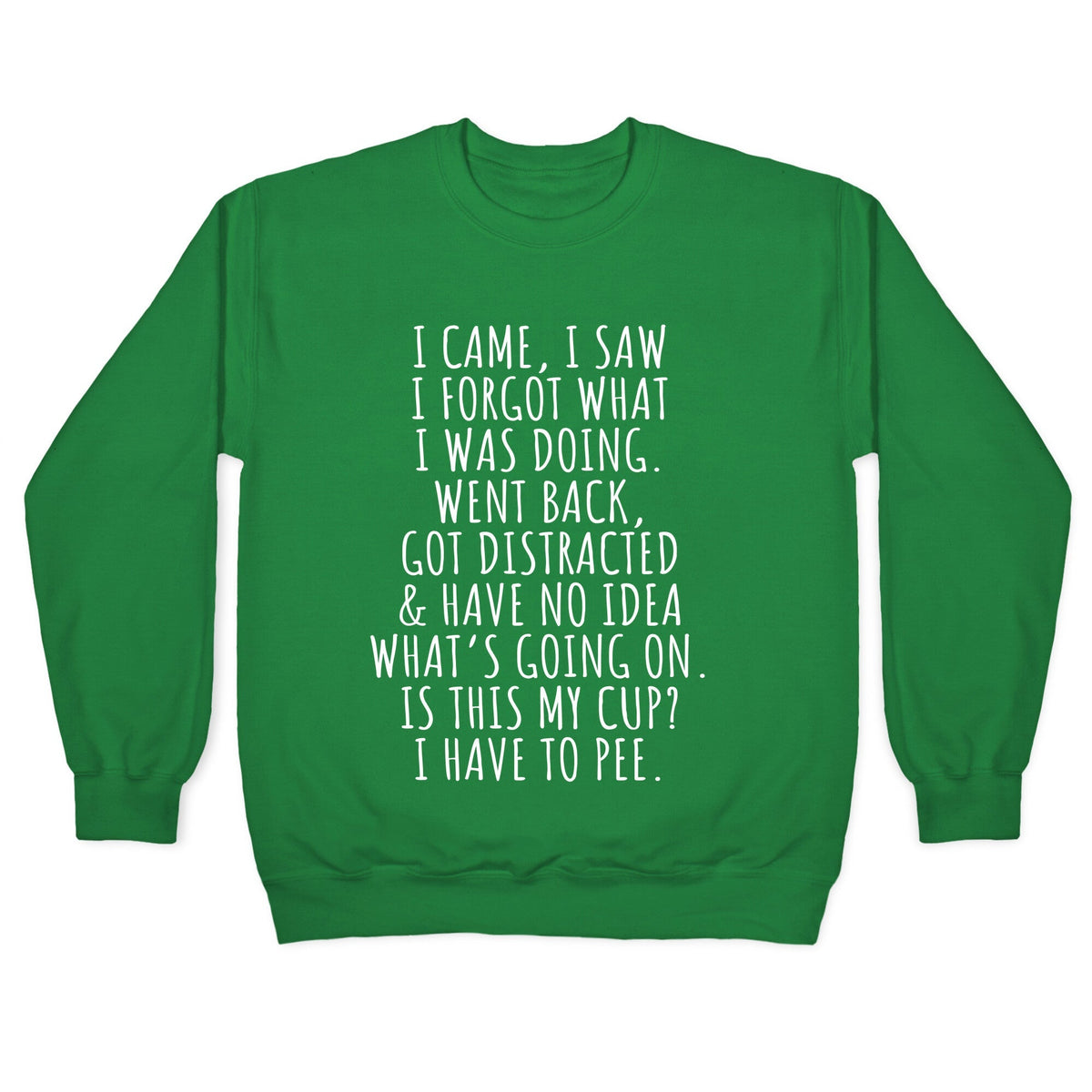 I Came I Saw I Forgot What I Was Doing Crewneck Unisex