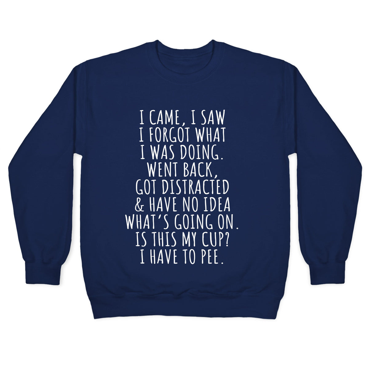 I Came I Saw I Forgot What I Was Doing Crewneck Unisex