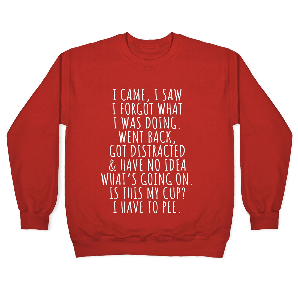 I Came I Saw I Forgot What I Was Doing Crewneck Unisex