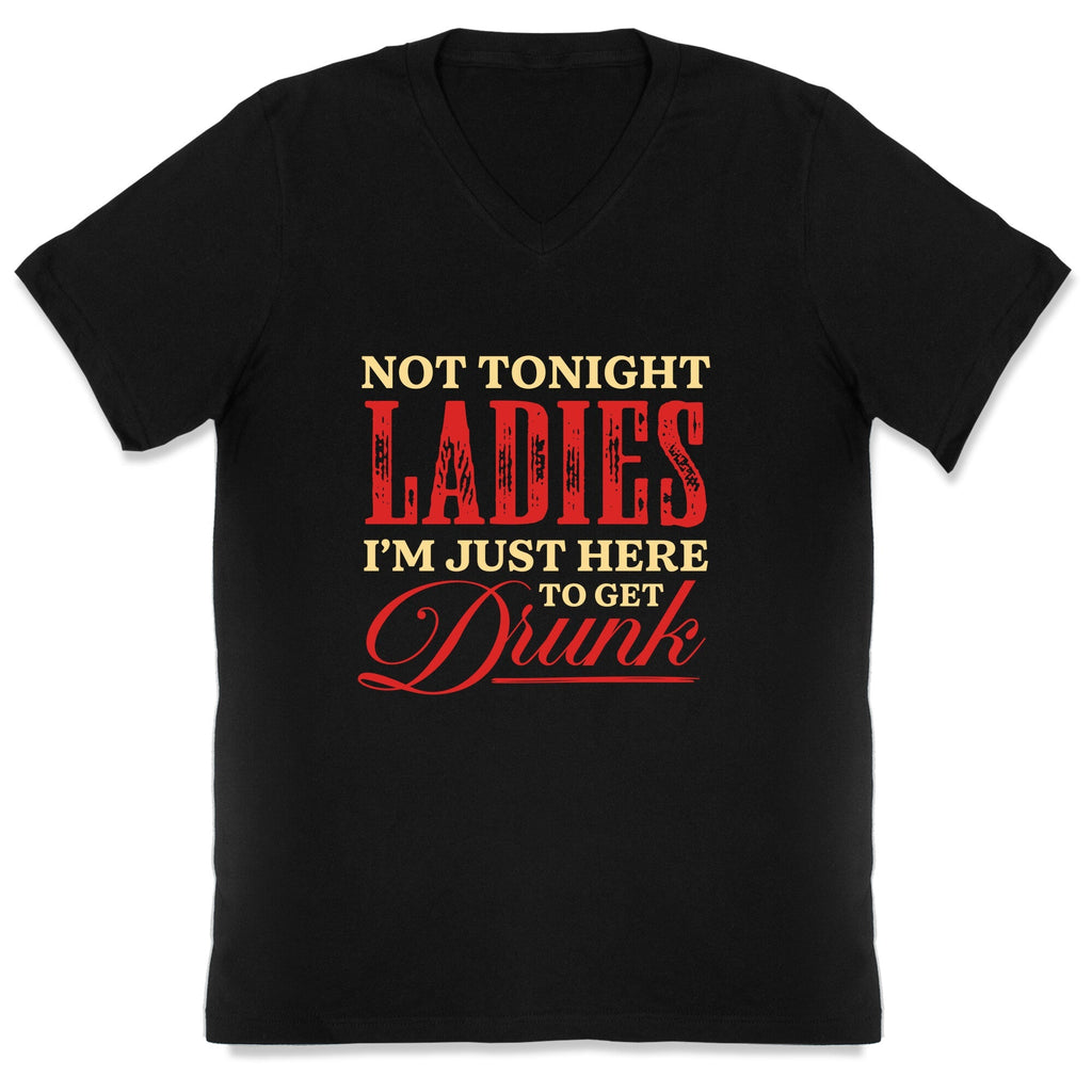 Not Tonight Ladies Im Just Here to Get Drunk V-Neck Unisex
