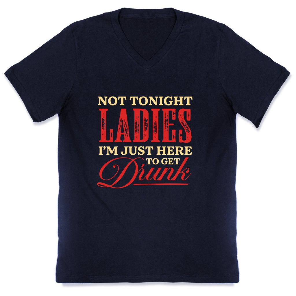 Not Tonight Ladies Im Just Here to Get Drunk V-Neck Unisex