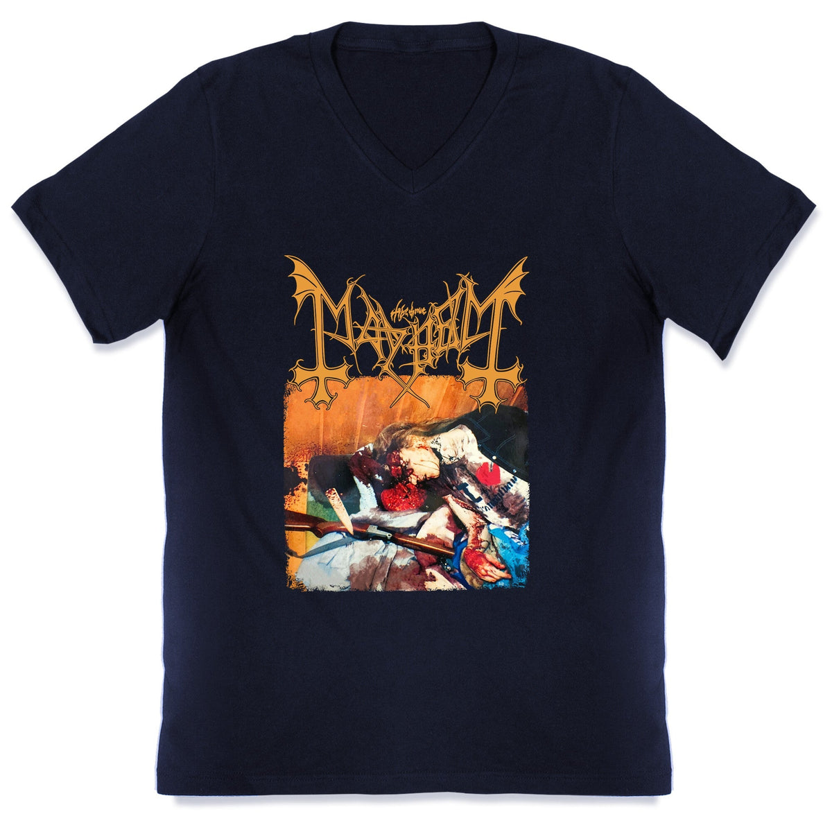 Mayhem Band Album Cover V-Neck Unisex