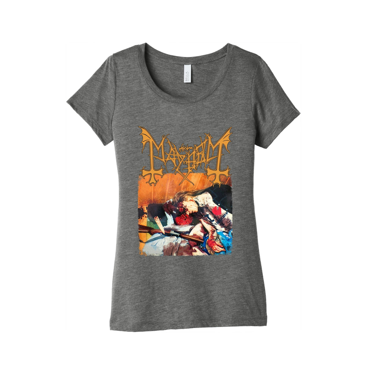 Mayhem Band Album Cover Womens Triblend Tee Unisex
