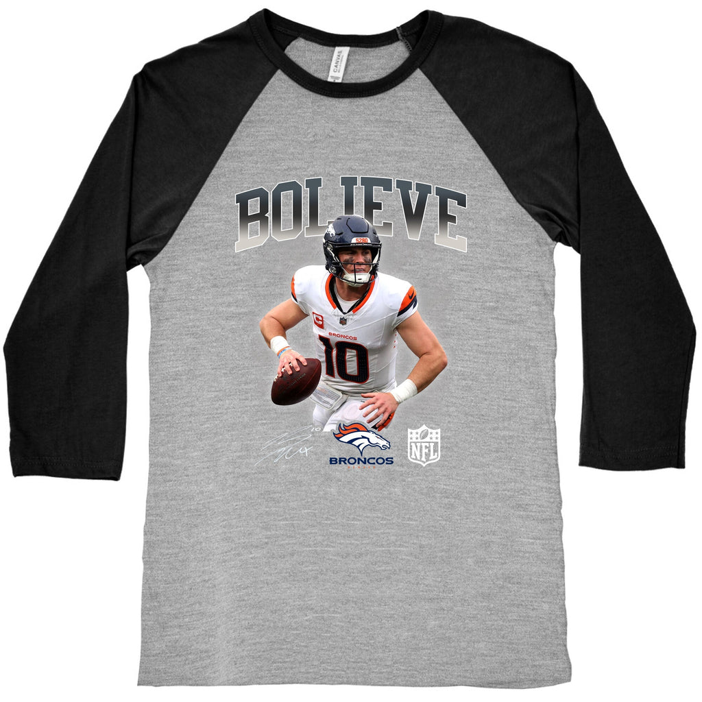 Bo Nix Bolieve Baseball Tee Unisex