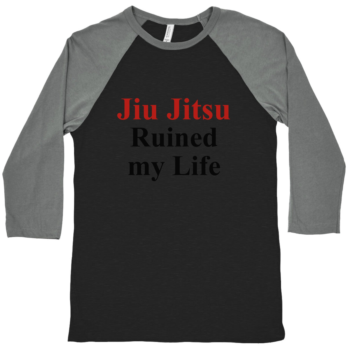 Brady Ju Jujitsu Ruined My Life Baseball Tee Unisex