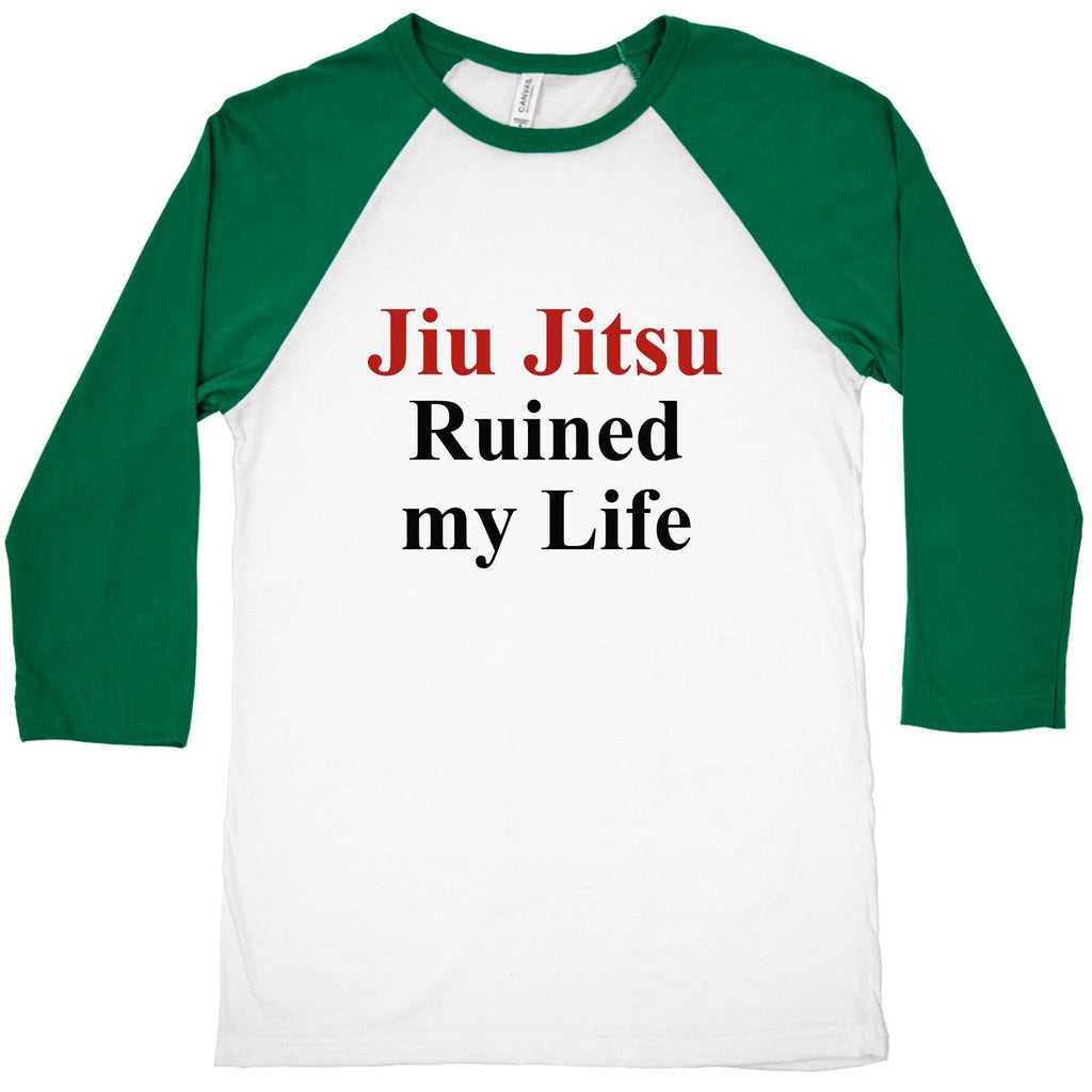 Brady Ju Jujitsu Ruined My Life Baseball Tee Unisex