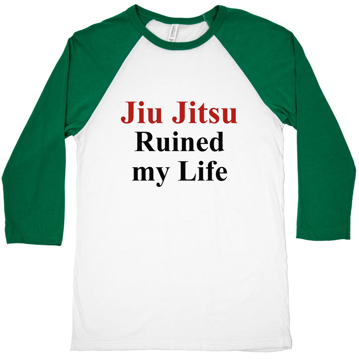 Brady Ju Jujitsu Ruined My Life Baseball Tee Unisex