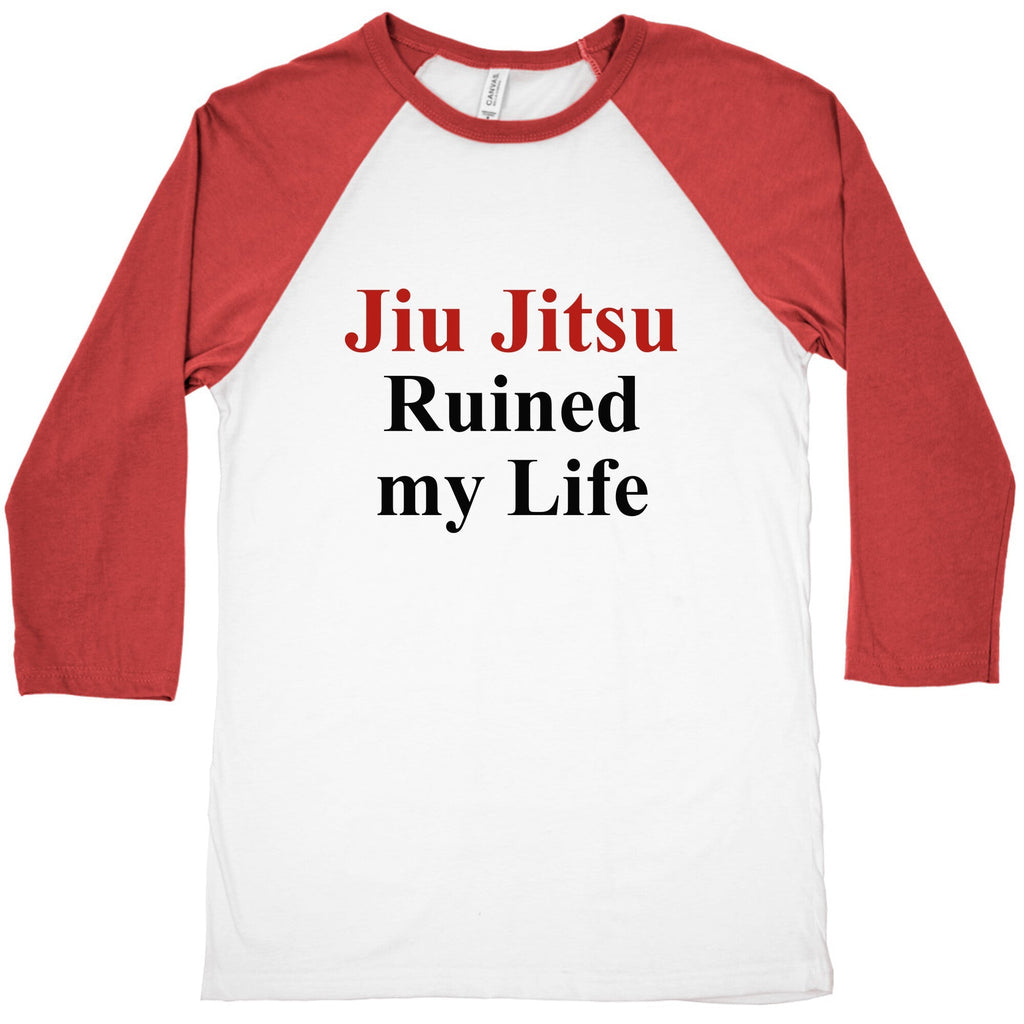 Brady Ju Jujitsu Ruined My Life Baseball Tee Unisex