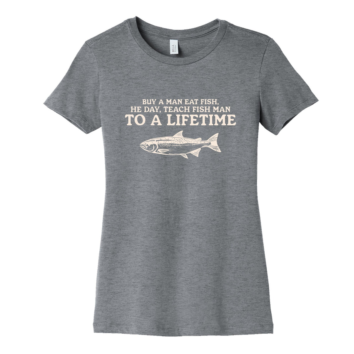 Buy A Man Eat Fish Womens Cotton Tee Unisex