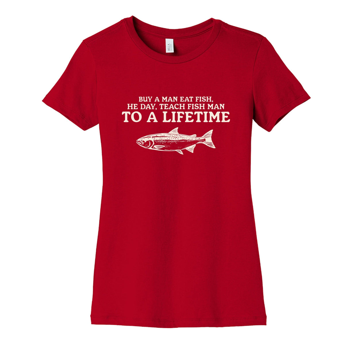 Buy A Man Eat Fish Womens Cotton Tee Unisex