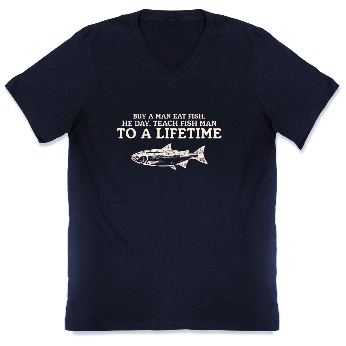 Buy A Man Eat Fish V-Neck Unisex