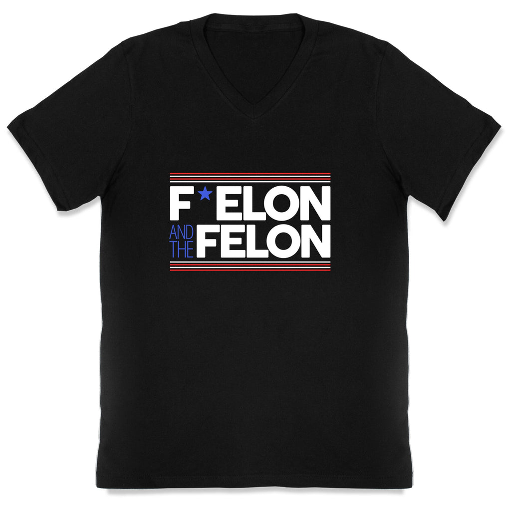 F Elon And The Felon V-Neck Unisex