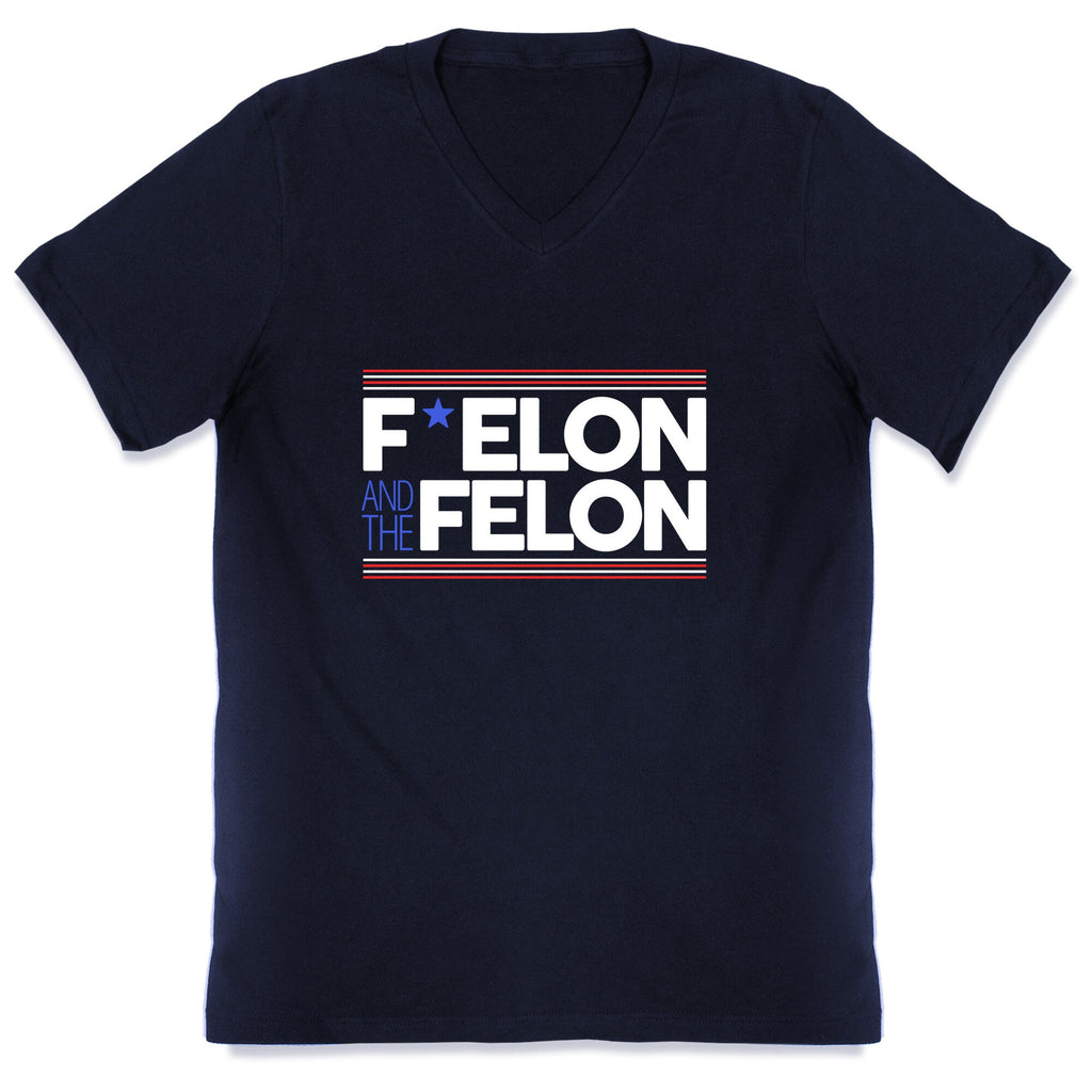 F Elon And The Felon V-Neck Unisex