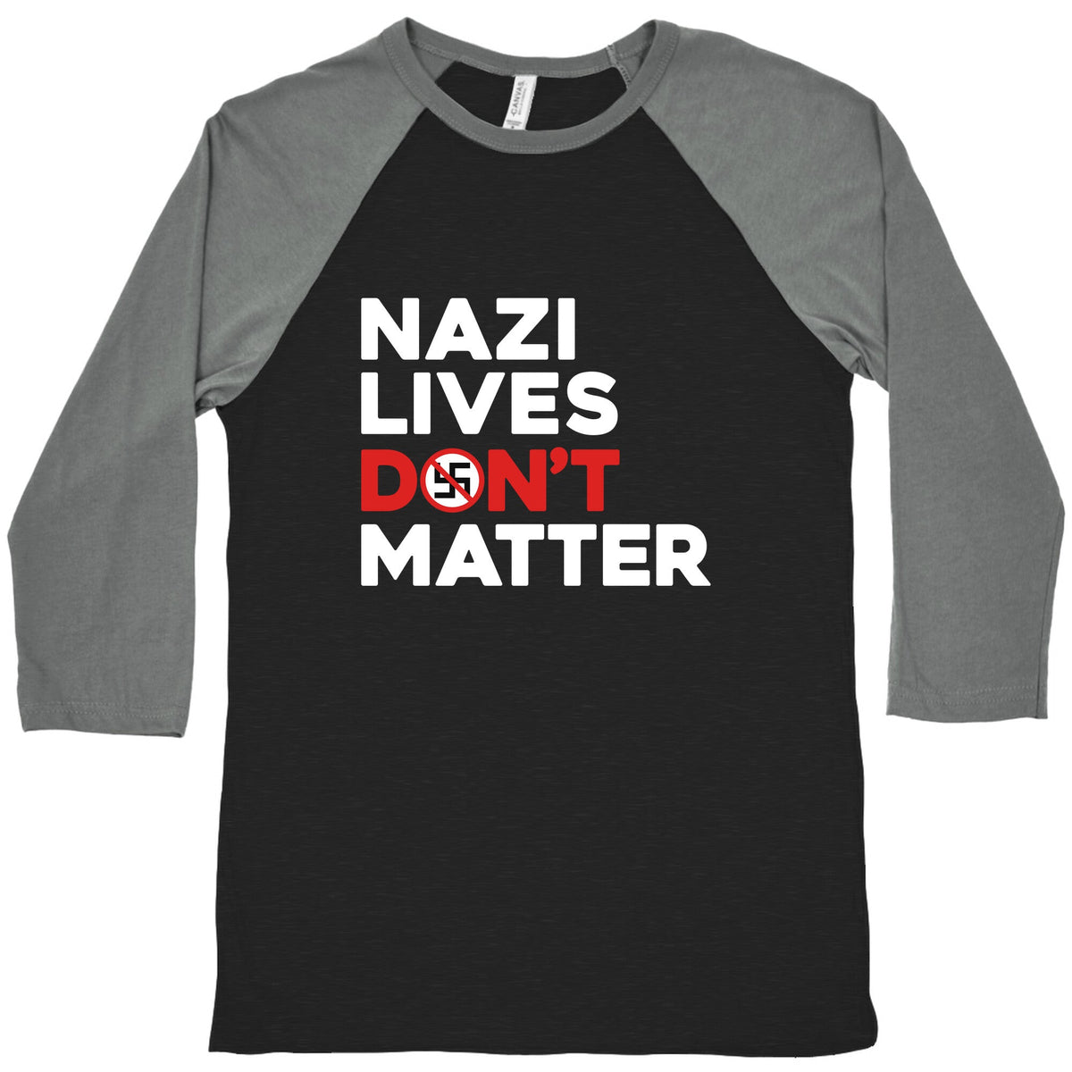 Nazi Lives Dont Matter Red Baseball Tee Unisex