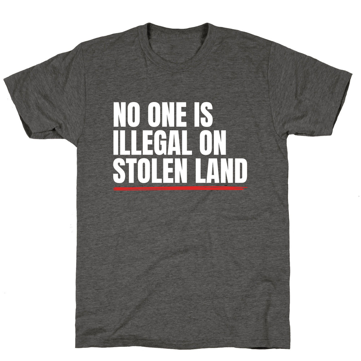 No One Is Illegal On Stolen Land Unisex Triblend Tee Unisex
