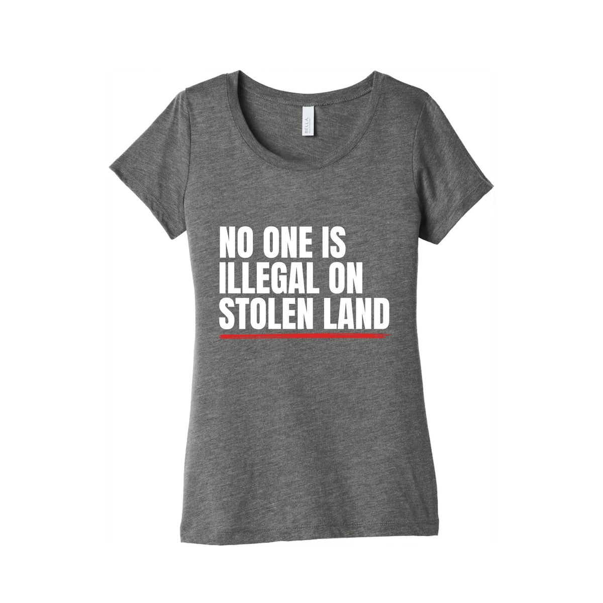 No One Is Illegal On Stolen Land Womens Triblend Tee Unisex