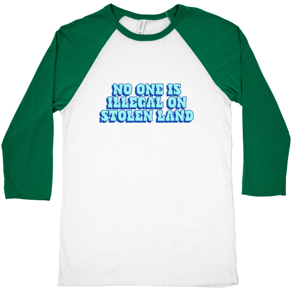 No One Is Illegal Baseball Tee Unisex