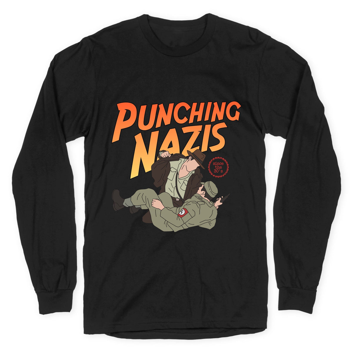 Punching Nazis Since 36 Longsleeve Tee Unisex