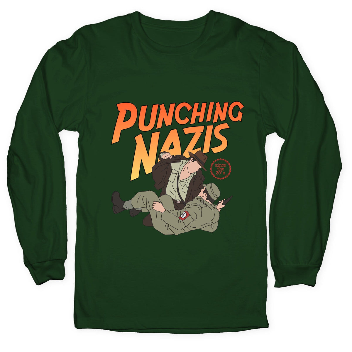 Punching Nazis Since 36 Longsleeve Tee Unisex