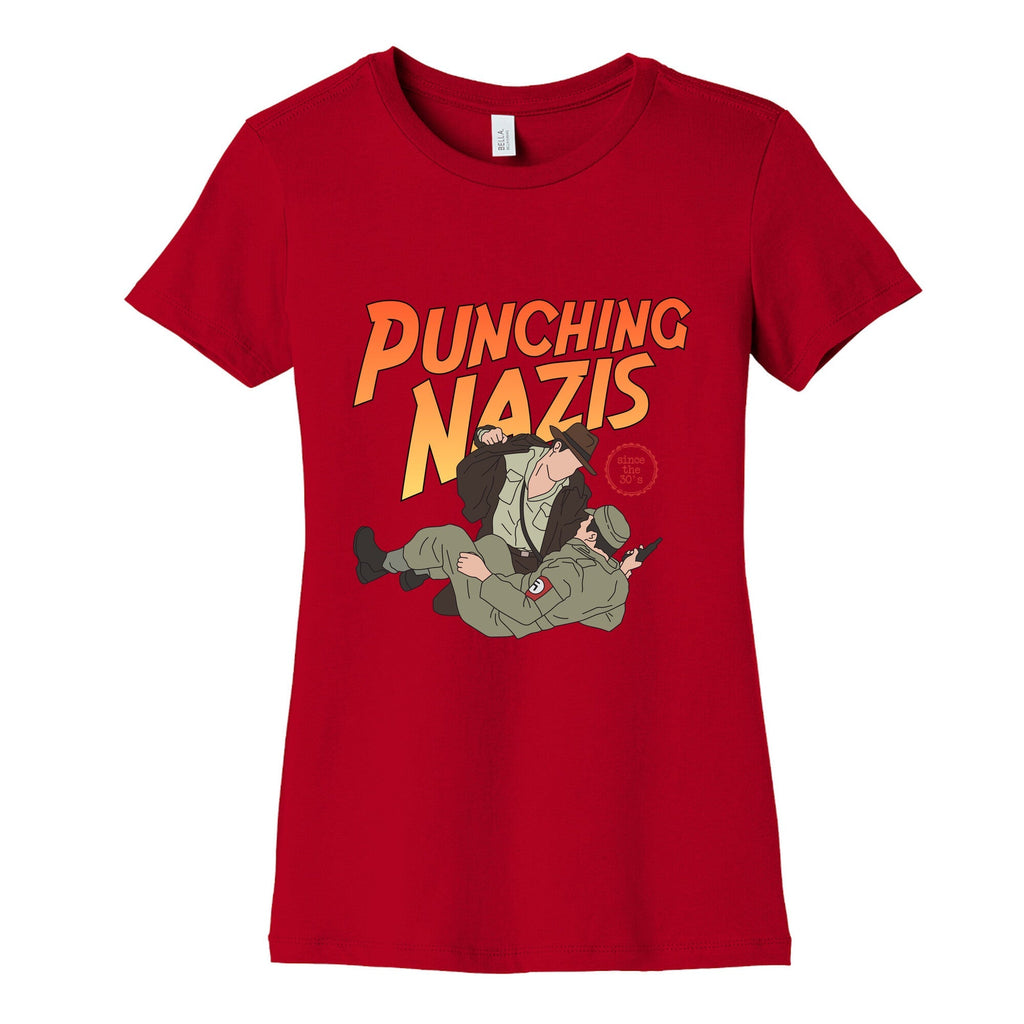 Punching Nazis Since 36 Womens Cotton Tee Unisex