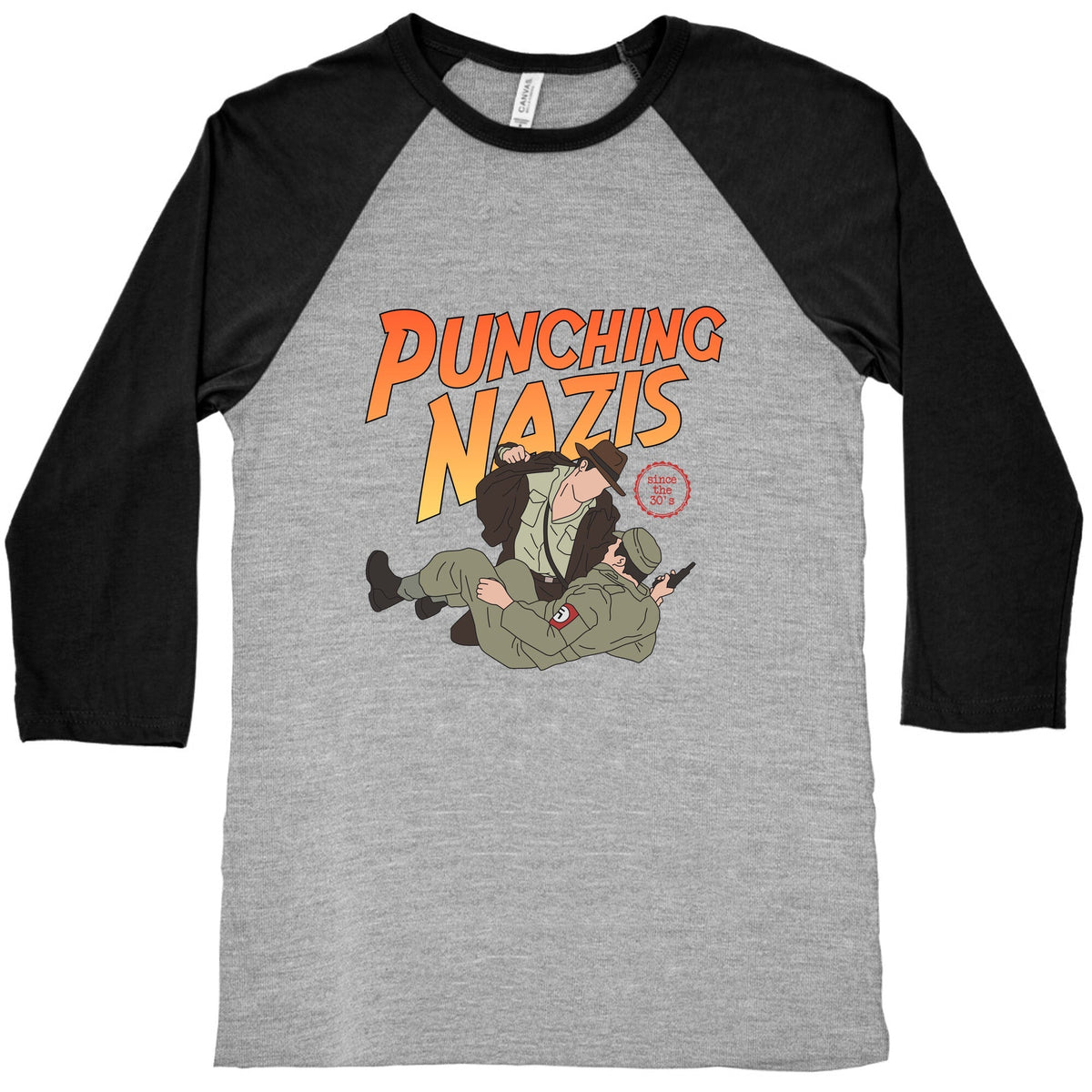 Punching Nazis Since 36 Baseball Tee Unisex