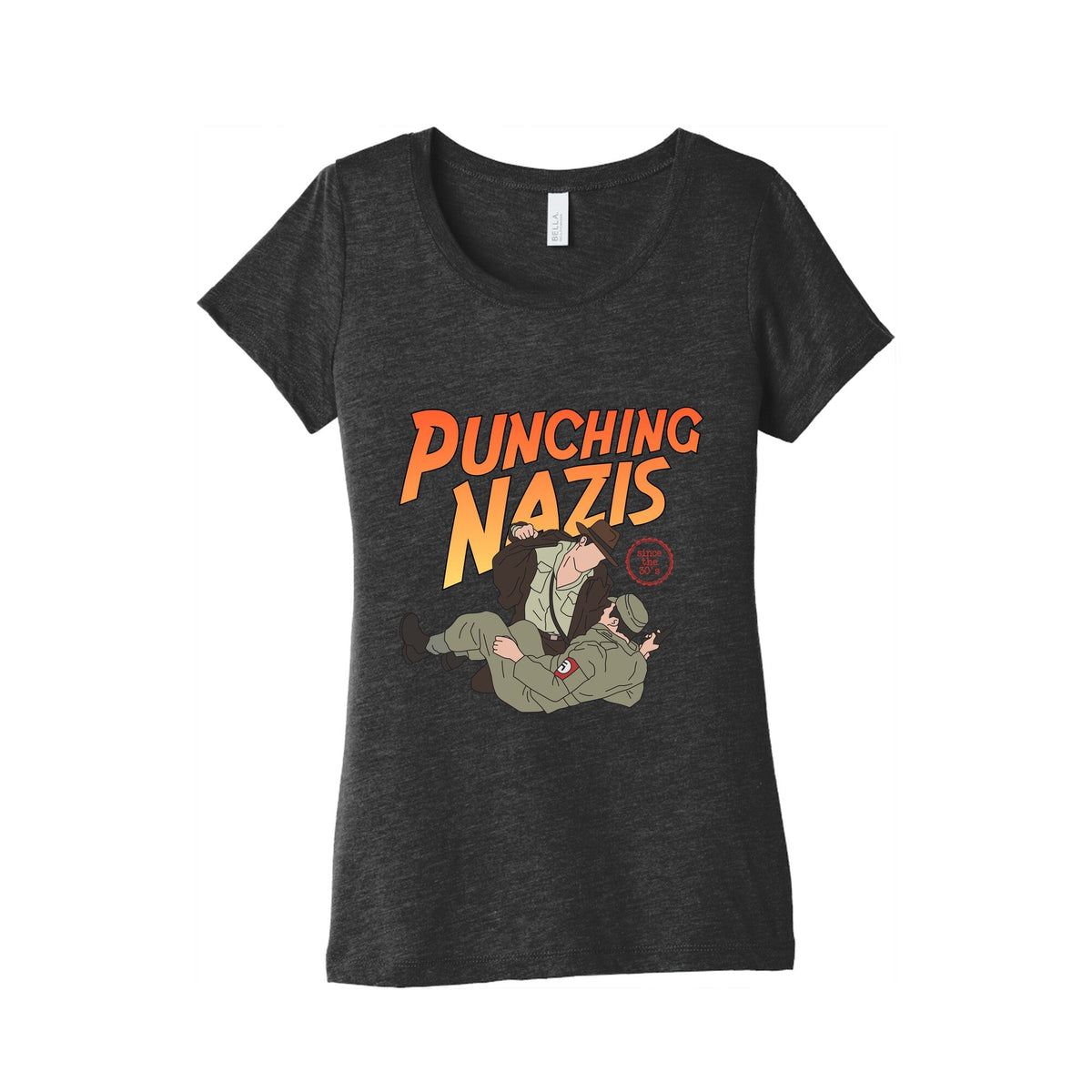 Punching Nazis Since 36 Womens Triblend Tee Unisex