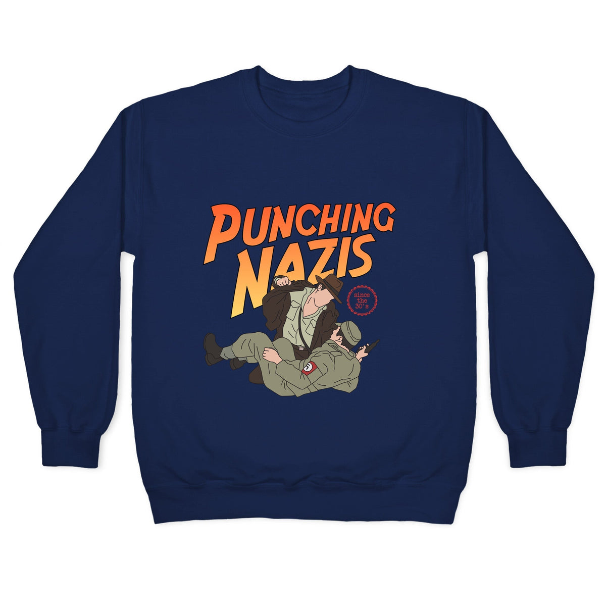 Punching Nazis Since 36 Crewneck Unisex