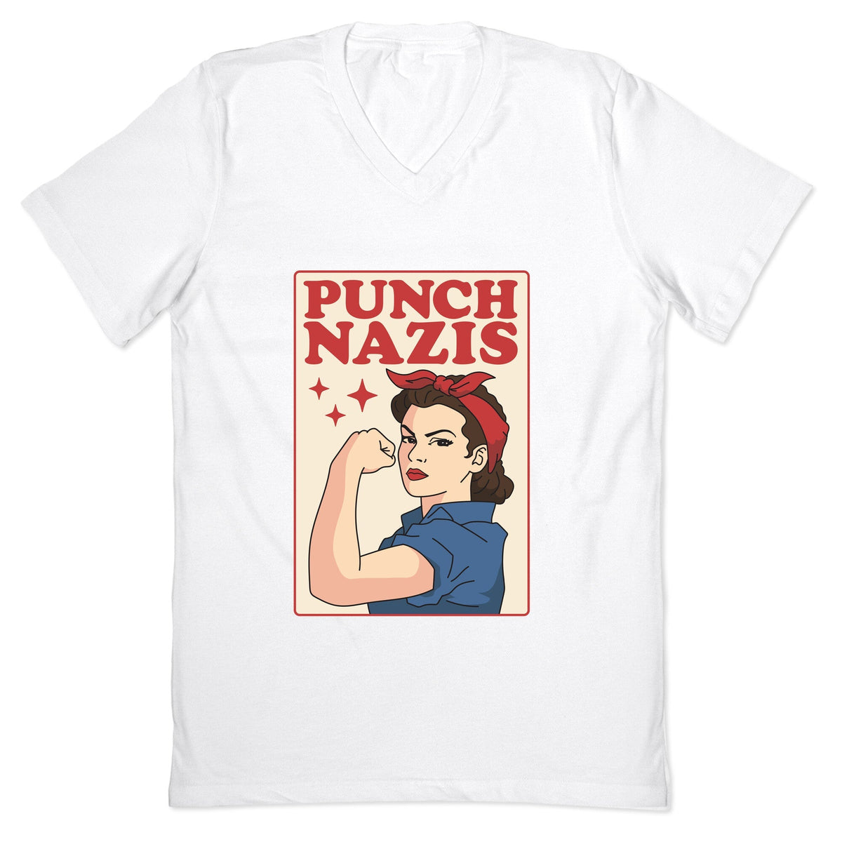 Punch Nazis V-Neck Unisex