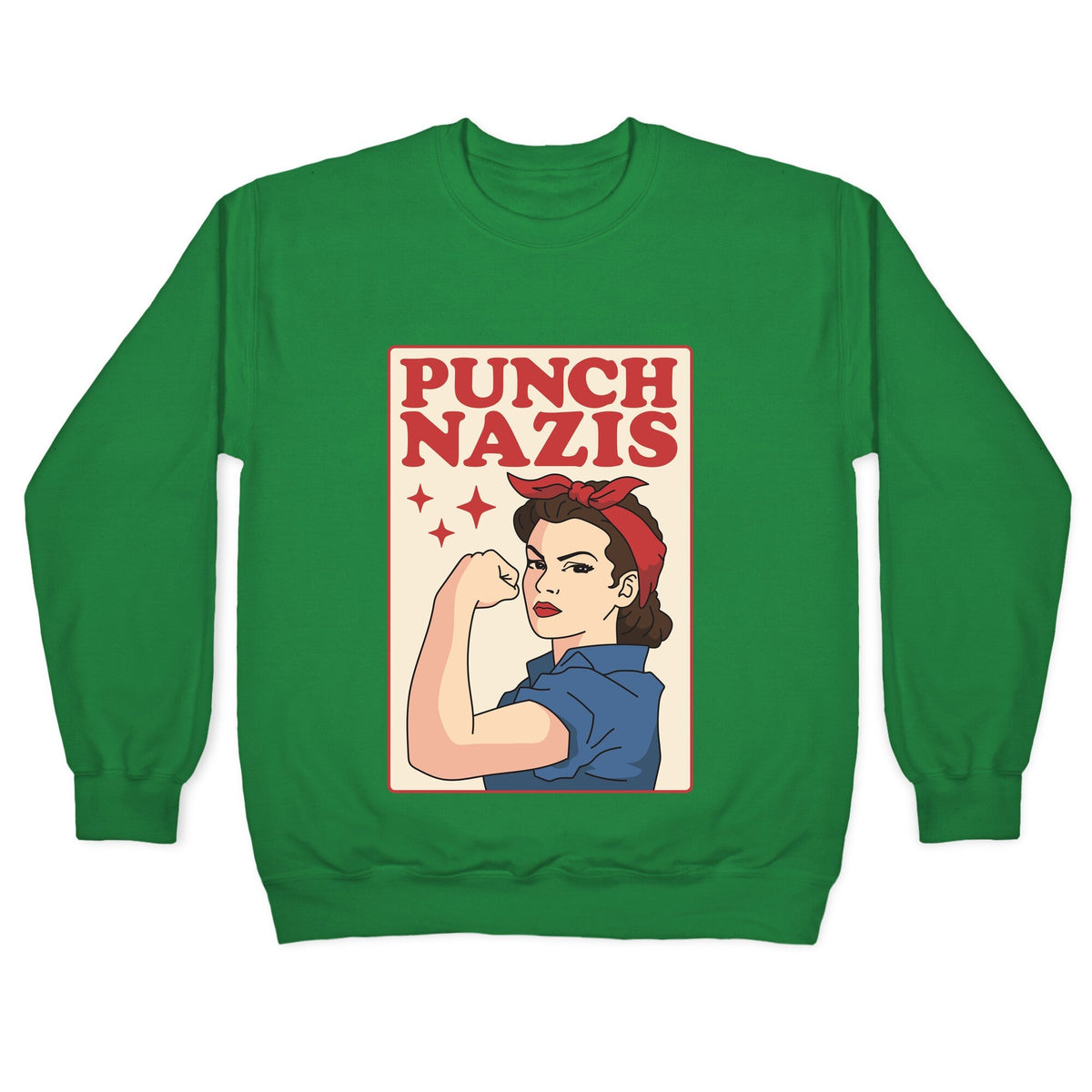 Punch Nazis Crewneck Unisex