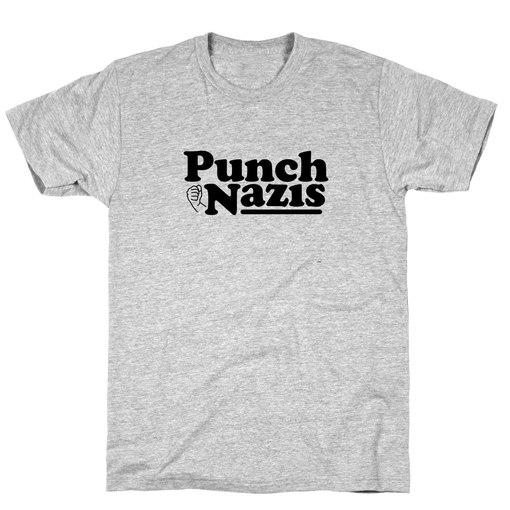 Punch Nazis Black Text Unisex