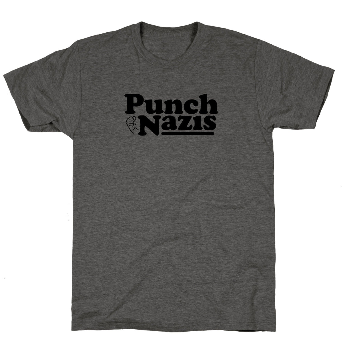 Punch Nazis Black Text Unisex Triblend Tee Unisex