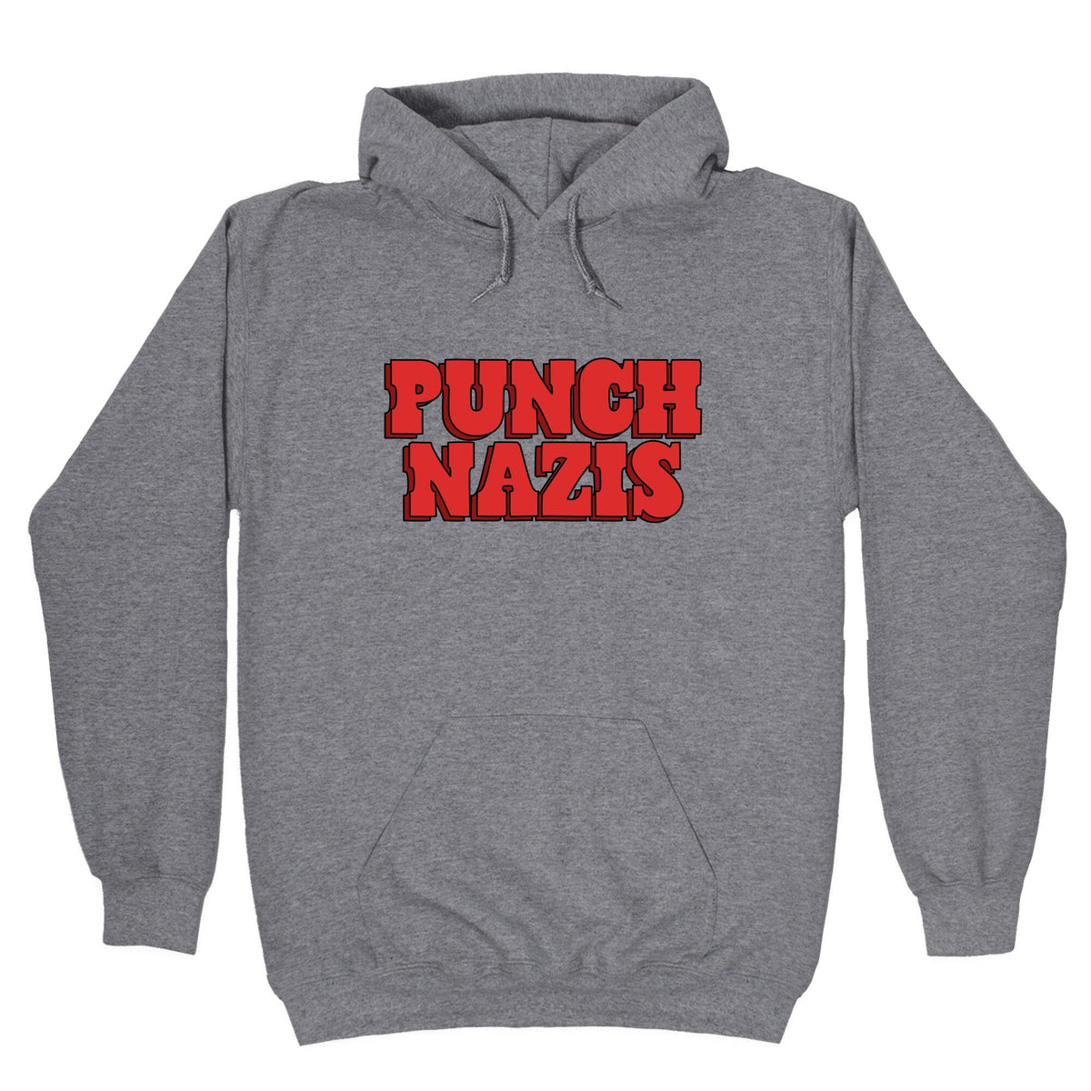Punch Nazis Red Text Unisex