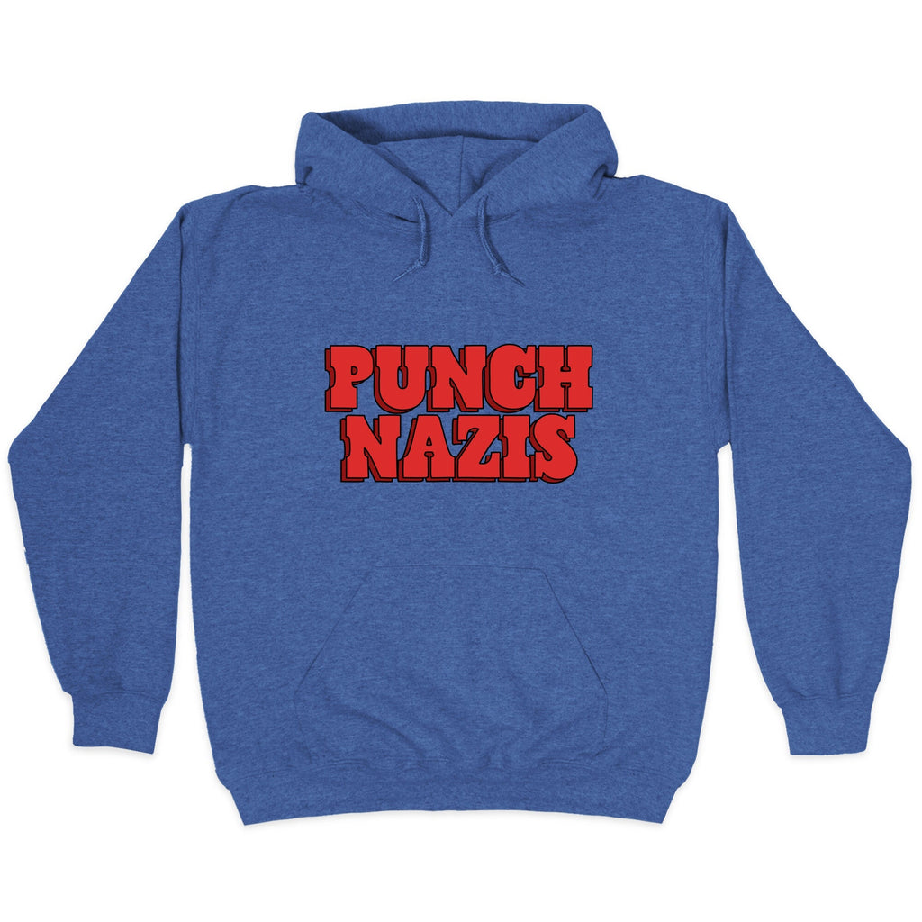 Punch Nazis Red Text Unisex