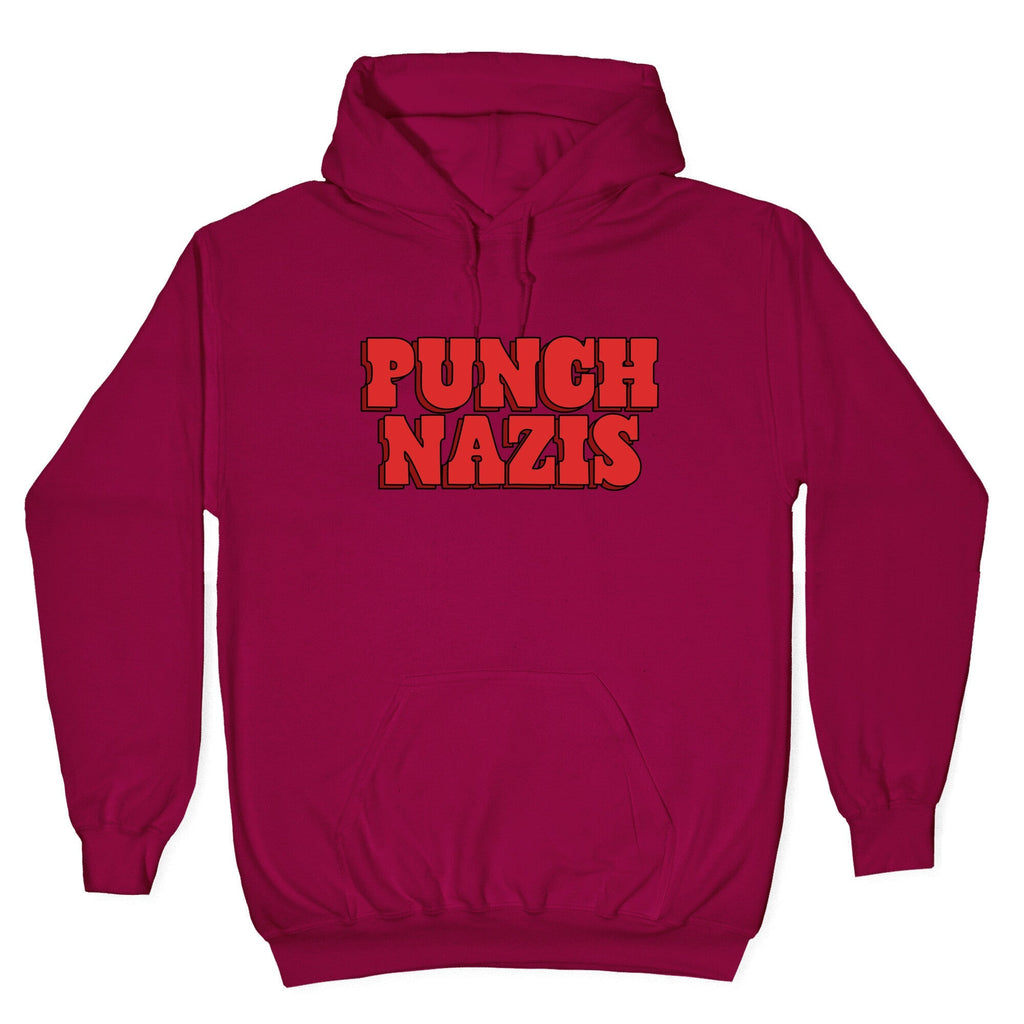 Punch Nazis Red Text Unisex