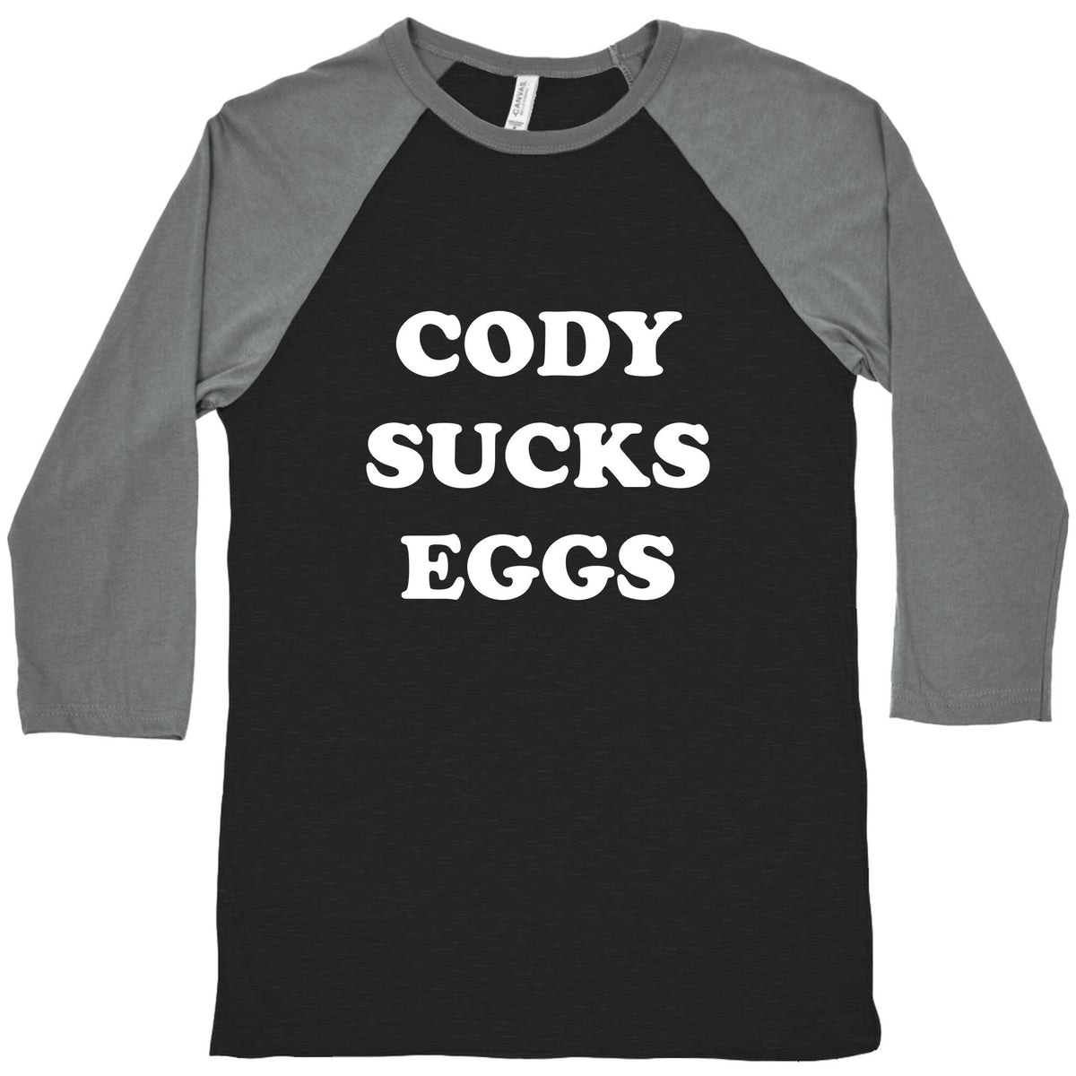Cody Sucks Eggs Baseball Tee Unisex