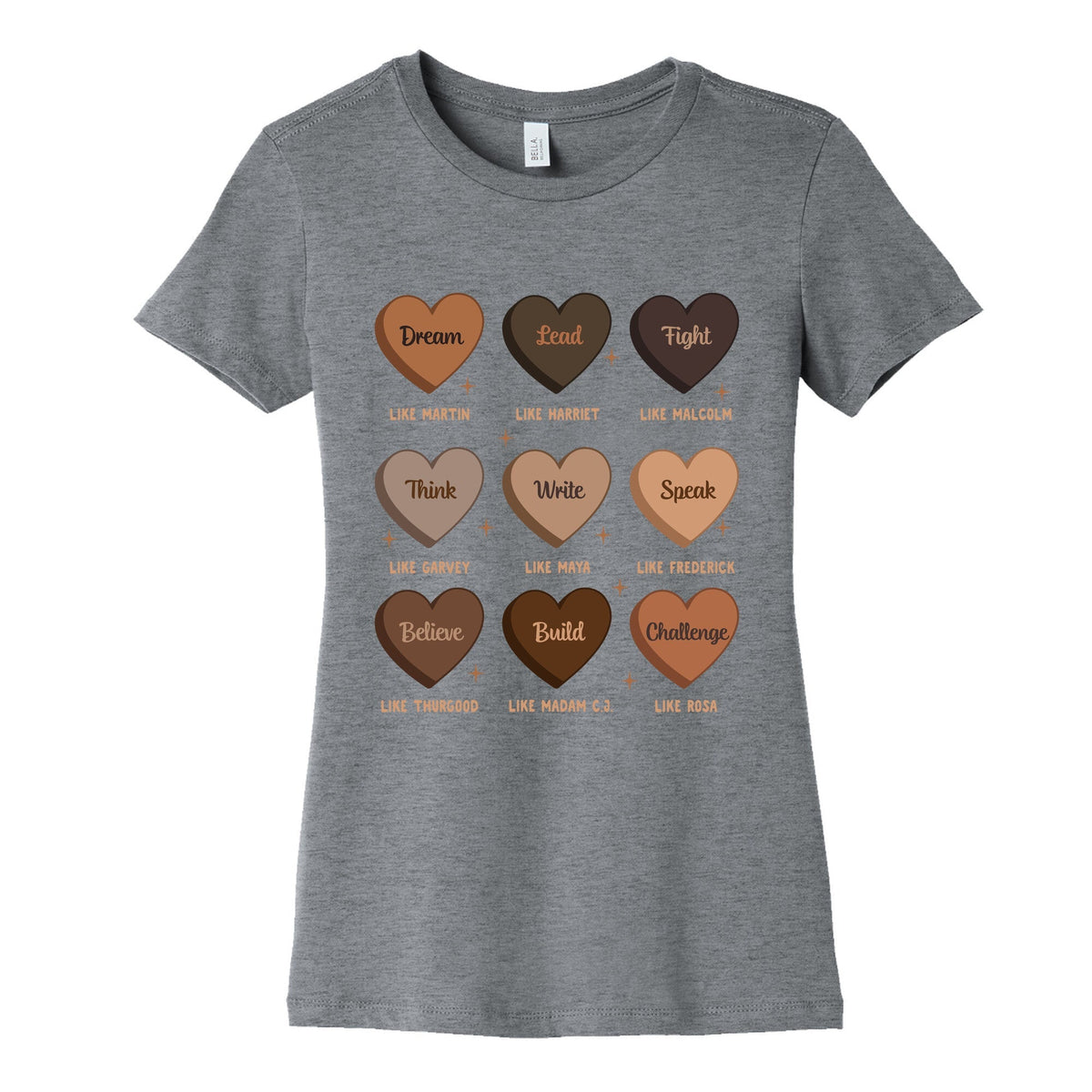 Celebrating Black History Leaders Womens Cotton Tee Unisex
