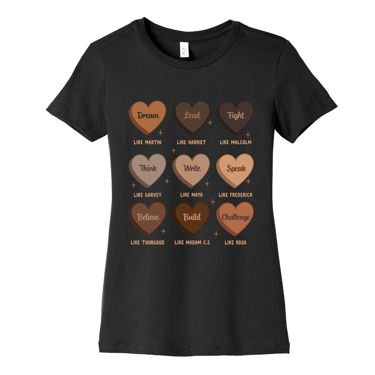 Celebrating Black History Leaders Womens Cotton Tee Unisex
