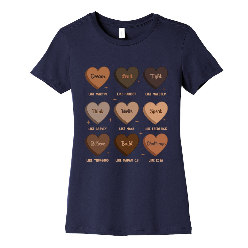 Celebrating Black History Leaders Womens Cotton Tee Unisex