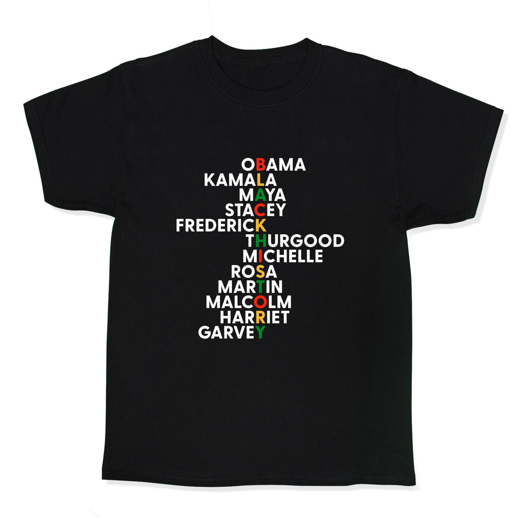 Black History Month Leaders Kids Tee Unisex