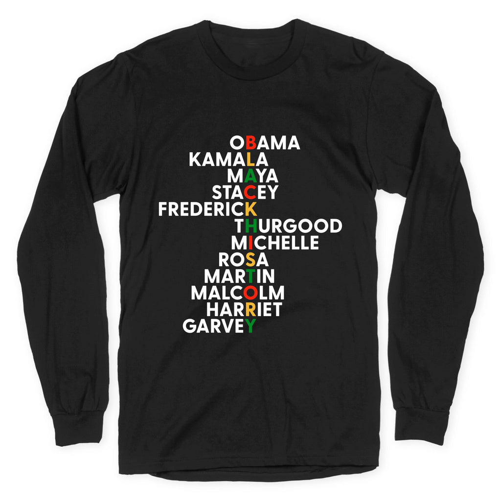 Black History Month Leaders Longsleeve Tee Unisex