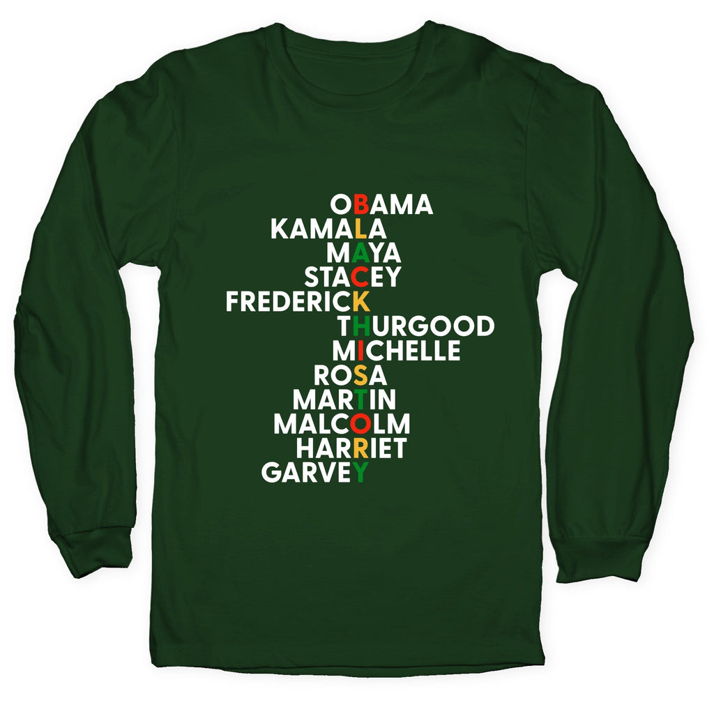 Black History Month Leaders Longsleeve Tee Unisex