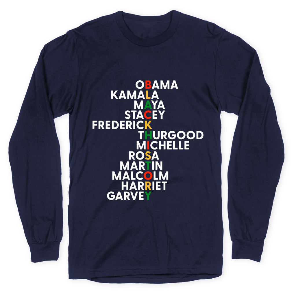 Black History Month Leaders Longsleeve Tee Unisex