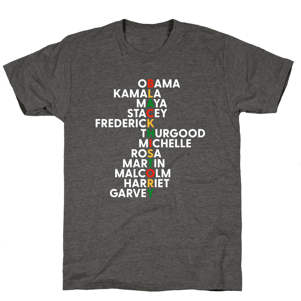 Black History Month Leaders Unisex Triblend Tee Unisex